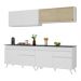 Armário de Cozinha Compacta 240cm Veneza Multimóveis V3696 Branco