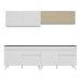 Armário de Cozinha Compacta 240cm Veneza Multimóveis V3696 Branco
