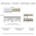 Armário de Cozinha Compacta 240cm Veneza Multimóveis V3696 Branco/Preto
