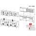 Armário de Cozinha Compacta 240cm Veneza Multimóveis V3696 Branco/Preto