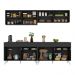 Armário de Cozinha Compacta 240cm Veneza Multimóveis V3696 Preto/Branco