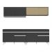 Armário de Cozinha Compacta 240cm Veneza Multimóveis V3696 Preto/Branco