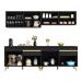 Armário de Cozinha Compacta 240cm Veneza Multimóveis V3696 Preto/Dourado