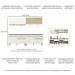 Armário de Cozinha Compacta 240cm com Leds Veneza Up Multimóveis V2021 Branco/Dourado