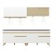 Armário de Cozinha Compacta 240cm com Leds Veneza Up Multimóveis V2021 Branco/Dourado