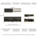 Armário de Cozinha Compacta 240cm com Leds Veneza Up Multimóveis V2021 Preto/Dourado