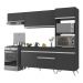 Armário de Cozinha Compacta 252cm Veneza Multimóveis V3690 Preto/Branco