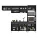 Armário de Cozinha Compacta 252cm Veneza Multimóveis V3690 Preto/Branco
