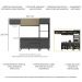Armário de Cozinha Compacta 252cm Veneza Multimóveis V3691 Preto