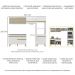 Armário de Cozinha Compacta 252cm Veneza Multimóveis V3692 Branco/Dourado