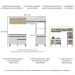 Armário de Cozinha Compacta 252cm Veneza Multimóveis V3692 Branco/Preto