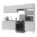 Armário de Cozinha Compacta 252cm Veneza Multimóveis V3693 Branco