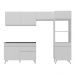 Armário de Cozinha Compacta 252cm Veneza Multimóveis V3693 Branco
