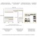 Armário de Cozinha Compacta 252cm Veneza Multimóveis V3693 Branco/Dourado