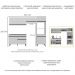 Armário de Cozinha Compacta 252cm Veneza Multimóveis V3693 Branco/Preto