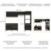 Armário de Cozinha Compacta 252cm Veneza Multimóveis V3693 Preto/Dourado