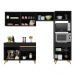 Armário de Cozinha Compacta 252cm Veneza Multimóveis V3693 Preto/Dourado