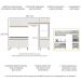 Armário de Cozinha Compacta 252cm Veneza Multimóveis V3749 Branco/Dourado