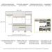 Armário de Cozinha Compacta 252cm com Leds Veneza Up Multimóveis V2015 Branco/Dourado
