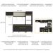 Armário de Cozinha Compacta 252cm com Leds Veneza Up Multimóveis V2016 Preto/Dourado