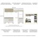 Armário de Cozinha Compacta 252cm com Leds Veneza Up Multimóveis V2017 Branco/Dourado