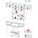 Armário de Cozinha Compacta 260cm Veneza Multimóveis V3697 Branco/Dourado