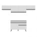 Armário de Cozinha Compacta 260cm Veneza Multimóveis V3697 Branco/Preto