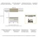 Armário de Cozinha Compacta 260cm Veneza Multimóveis V3698 Branco/Dourado