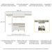 Armário de Cozinha Compacta 260cm com Leds Veneza Up Multimóveis V2022 Branco/Dourado
