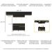 Armário de Cozinha Compacta 260cm com Leds Veneza Up Multimóveis V2022 Preto/Dourado