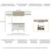 Armário de Cozinha Compacta 260cm com Leds Veneza Up Multimóveis V2023 Branco/Dourado