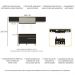 Armário de Cozinha Compacta 260cm com Leds Veneza Up Multimóveis V2023 Preto/Dourado