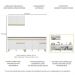 Armário de Cozinha Compacta 270cm Veneza Multimóveis V2076 Branco/Dourado