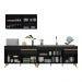 Armário de Cozinha Compacta 270cm Veneza Multimóveis V2076 Preto/Dourado