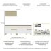 Armário de Cozinha Compacta 270cm Veneza Multimóveis V2077 Branco/Dourado