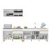 Armário de Cozinha Compacta 270cm Veneza Multimóveis V2077 Branco/Dourado