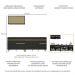 Armário de Cozinha Compacta 270cm Veneza Multimóveis V2077 Preto/Dourado