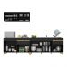 Armário de Cozinha Compacta 270cm Veneza Multimóveis V2077 Preto/Dourado