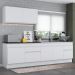 Armário de Cozinha Compacta 270cm com Rodapé Veneza Multimóveis V2111 Branco