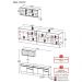 Armário de Cozinha Compacta 270cm com Rodapé Veneza Multimóveis V2112 Branco/Preto