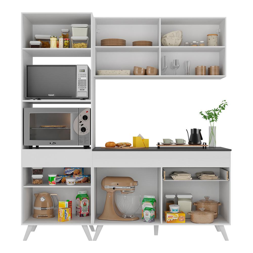 Armário de Cozinha Compacta 3 peças MP3694.891 Veneza Multimóveis Branco