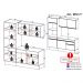 Armário de Cozinha Compacta 3 peças com Rodapé MP2177 Made Multimóveis Branco/Preto