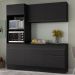 Armário de Cozinha Compacta 3 peças com Rodapé MP2177 Made Multimóveis Preto