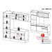 Armário de Cozinha Compacta 3 peças com Rodapé MP2178 Made Multimóveis Branco/Dourado