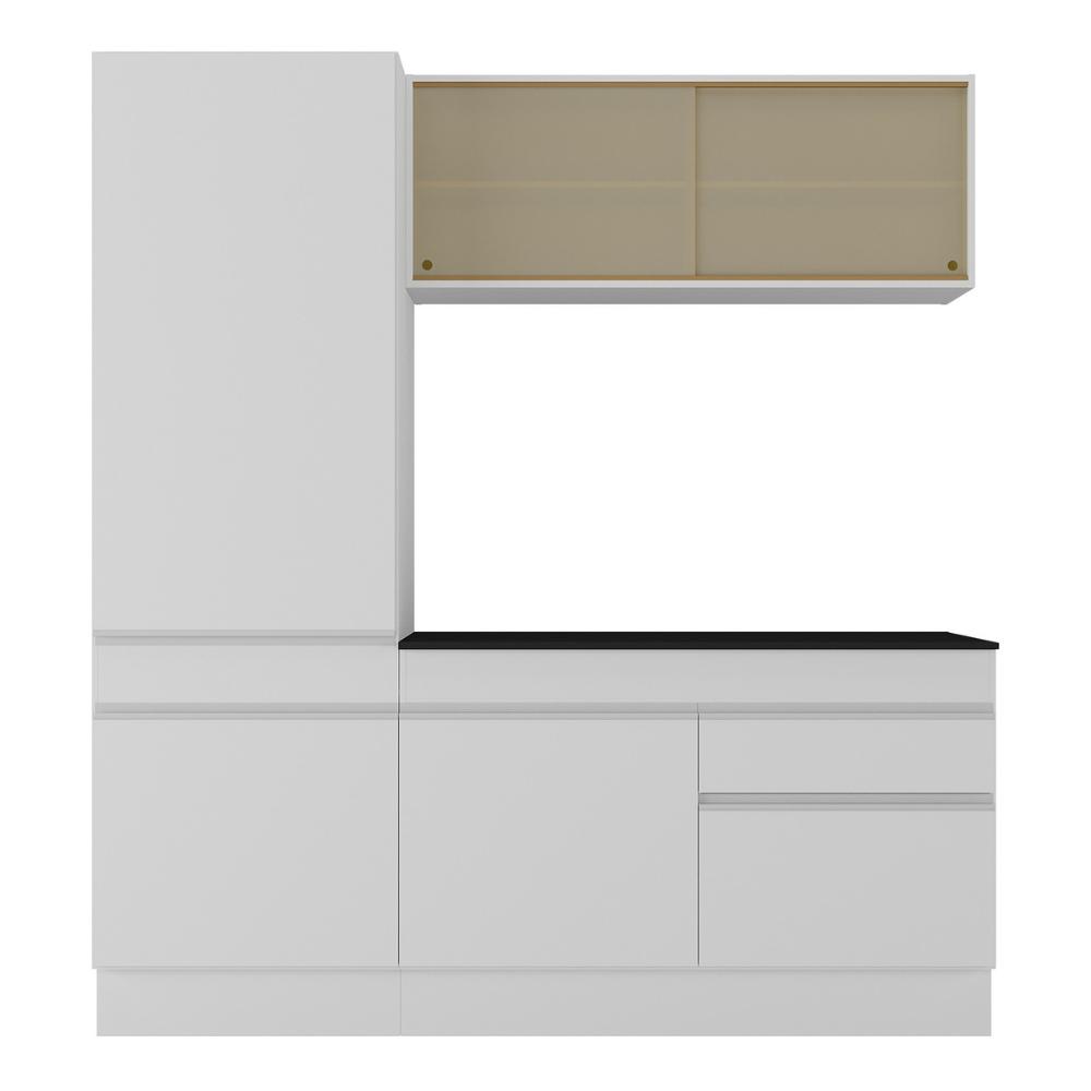 Armário de Cozinha Compacta 3 peças com Rodapé MP2179 Made Multimóveis Branco