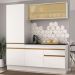 Armário de Cozinha Compacta 3 peças com Rodapé MP2179 Made Multimóveis Branco/Dourado