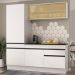 Armário de Cozinha Compacta 3 peças com Rodapé MP2179 Made Multimóveis Branco/Preto