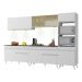 Armário de Cozinha Compacta 302cm com Leds Veneza Up Multimóveis V2014 Branco