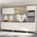 Armário de Cozinha Compacta 302cm com Leds Veneza Up Multimóveis V2014 Branco