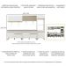 Armário de Cozinha Compacta 302cm com Leds Veneza Up Multimóveis V2014 Branco/Dourado